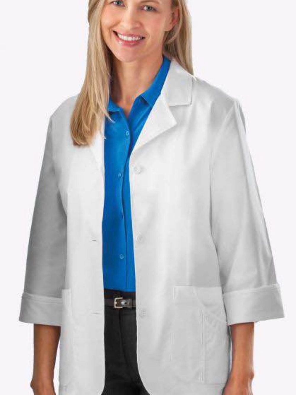 Women's White Lab Style Blazer - Classic Medical Jacket